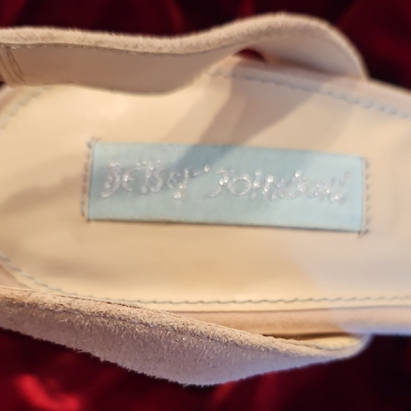 NEW, Disco Nights! Betsy Johnson, Light Pink suede, Crystal Embellished Heels - Picture 5 of 7